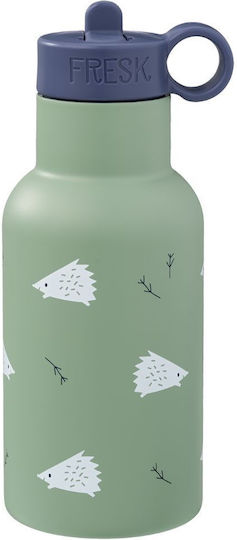 Fresk Kids Water Bottle Thermos Stainless Steel with Straw Hedgehog 350ml