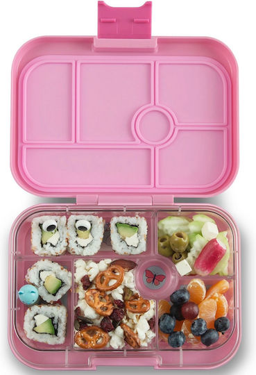 Кутия за обяд Yumbox Original с 6 отделения, розова, русалка