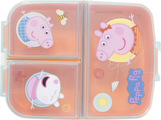 Stor Plastik Kinder Lebensmittelbehälter Peppa Schwein Orange 19.5 x 16.5 x 6.7cm