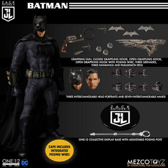 Mezco Toys DC Comics Batman Figure Height 17cm in Scale 1:12 15 Pieces