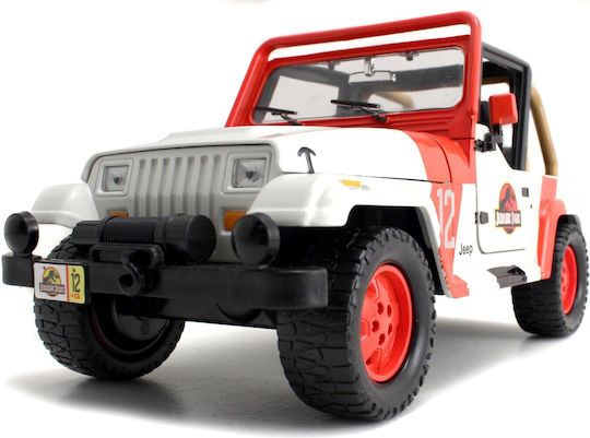 Jada Toys Jurassic World - 1992 Jeep Wrangler Diecast Model (1/24) Figure height 19cm at Scale 1:24