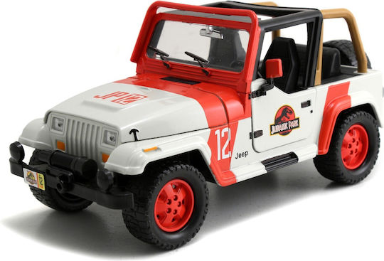 Jada Toys Jurassic World - 1992 Jeep Wrangler Diecast Model (1/24) Figure height 19cm at Scale 1:24