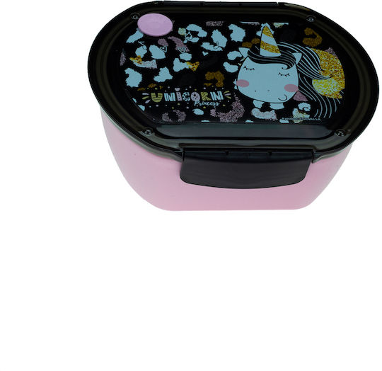 Back Me Up Unicorn Princess Plastic Kids' Food Container Unicorns Pink