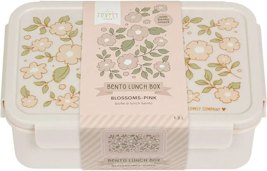 A Little Lovely Company Bento Lunchbox Food Container Blossoms Pink
