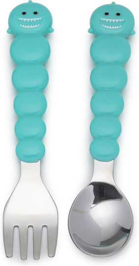 Melii Set de mâncare pentru copii din silicon 0.35lt Turcoaz