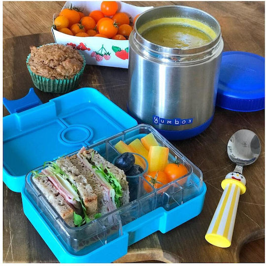 Yumbox Неръждаемо стоманено детско контейнерче за храна 0.415лт Син