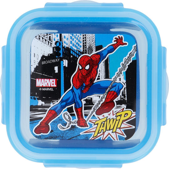 Stor Spider-Man Пластмасово детско контейнерче за храна 0.29лт Син x x 6cm