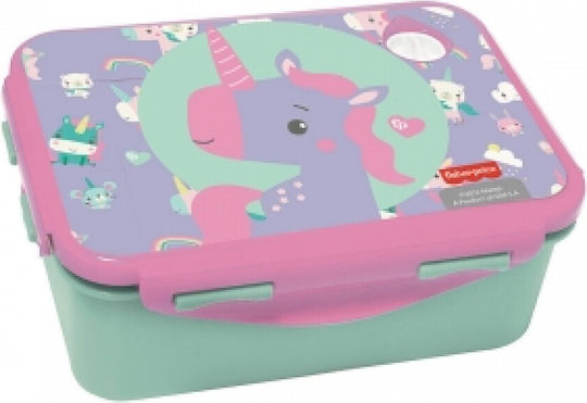 Fisher Price Micro Unicorn Πλαστικό Παιδικό Δοχείο Φαγητού Μονόκεροι Πολύχρωμο