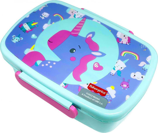 Fisher Price Micro Unicorn Πλαστικό Παιδικό Δοχείο Φαγητού Μονόκεροι Πολύχρωμο