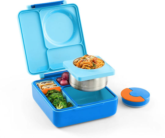 Omie Omiebox Детска Кутия За Храна От Силикон 1.35 Литра Изотермична Син Небе 21.5 x 19 x 6 см