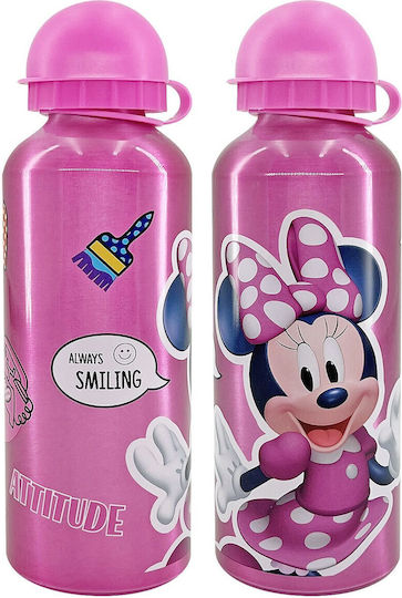 XMASfest Sticlă Pentru Copii Minnie Aluminiu Violet 500ml