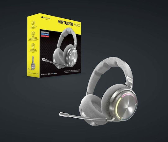 Corsair Virtuoso MAX Fără fir Over Ear Gaming Headset cu conexiune