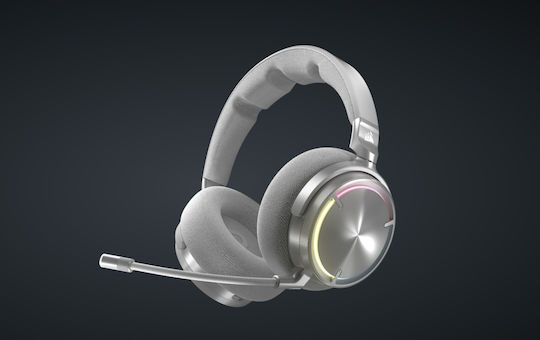 Corsair Virtuoso MAX Ασύρματο Over Ear Gaming Headset με σύνδεση Bluetooth Silver