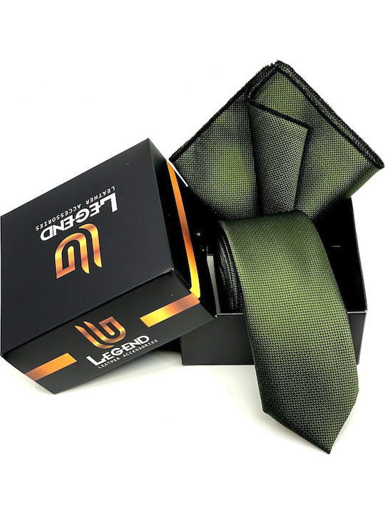 Legend Accessories Synthetic Men's Tie Set Monochrome Green