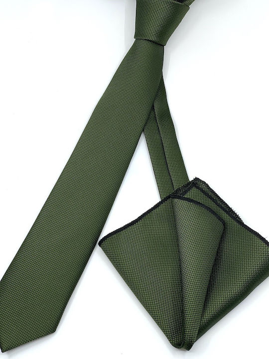 Legend Accessories Synthetic Men's Tie Set Monochrome Green
