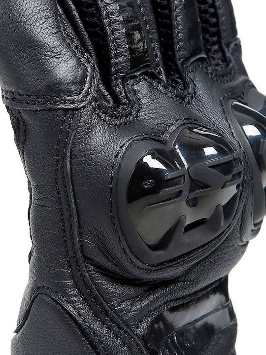 Dainese MIG 3 Καλοκαιρινά Γάντια Μηχανής Δερμάτινα Μαύρα