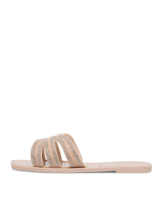 Flache Sandalen für Damen in Beige Farbe
