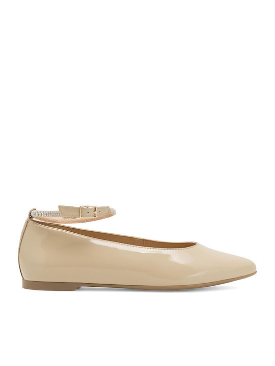 Damen Ballerinas in Beige Farbe