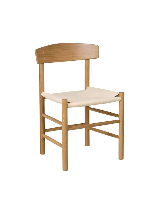 Asteria Dining Room Wooden Chair Natural 48x40x83cm