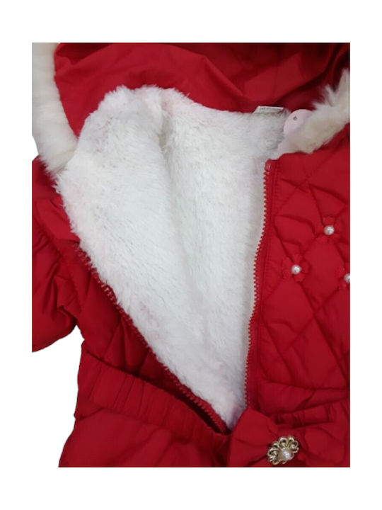 Domina Kinderjacke mit Kapuze Red