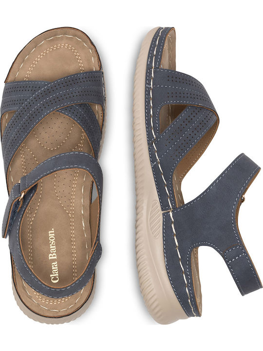 Damenplattformen Marineblau