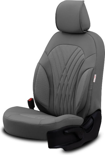 Καλύμματα Αυτοκινήτου Otom Progressive Design Universal Full Δερματίνη Σετ Εμπρός Πίσω 11 Τεμαχίων Γκρι Ρrg-103