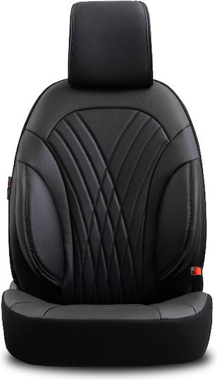Καλύμματα Αυτοκινήτου Otom Progressive Design Universal Full Δερματίνη Σετ Εμπρός Πίσω 11 Τεμαχίων Μαύρο Prg-101