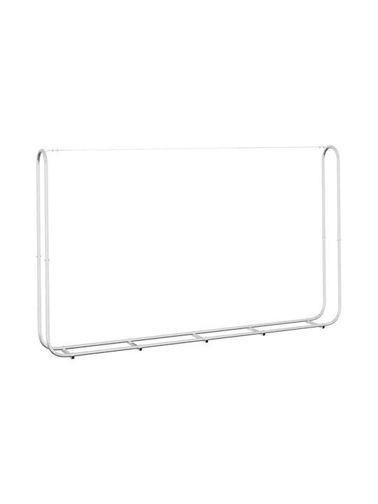 vidaXL Inox Shelf Wood Storage 250x25x150cm Silver