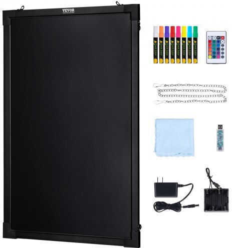 Tablă de mesaje LED Vevor 16"x12" cu scriere și ștergere iluminată Ledsxlyb12x1wy9o1v2