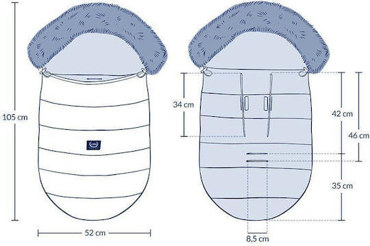La Millou Waterproof Stroller Footmuff with Velvet Lining 50cm Ginger