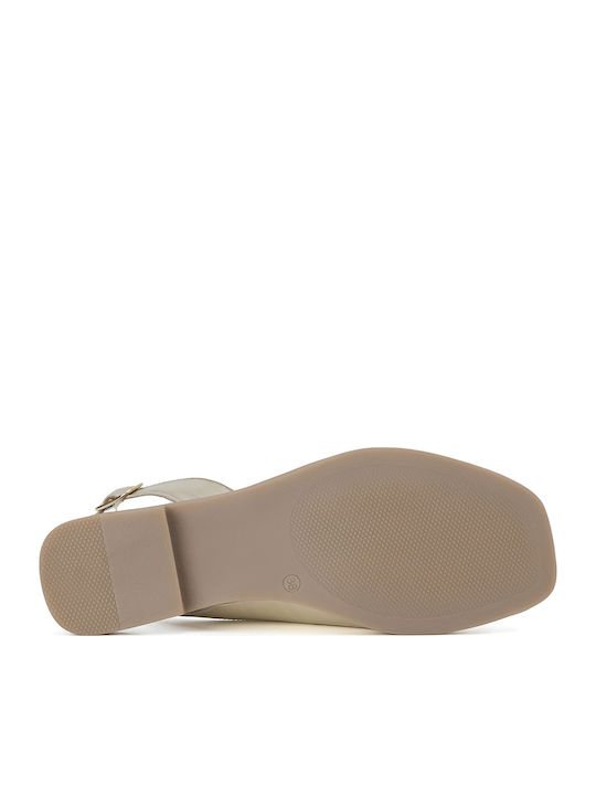 Flache Sandalen für Damen in Gold Farbe