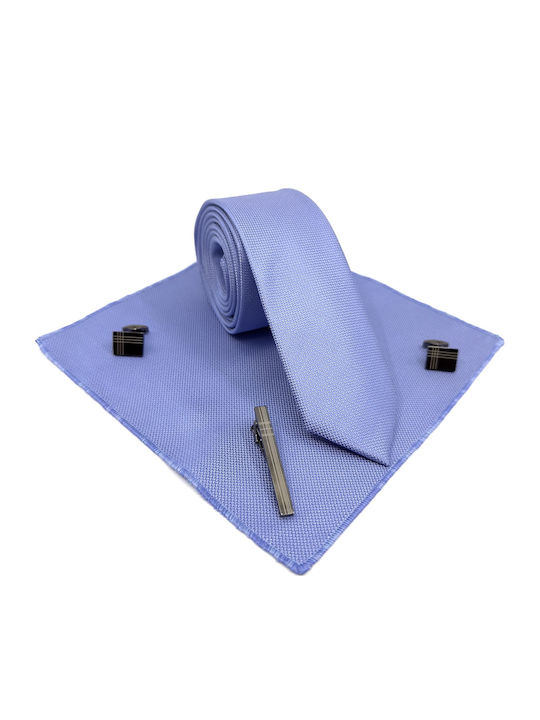 Legend Accessories Synthetic Men's Tie Set Monochrome Light Blue