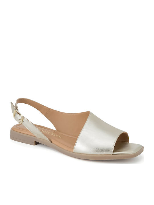 Flache Sandalen für Damen in Gold Farbe