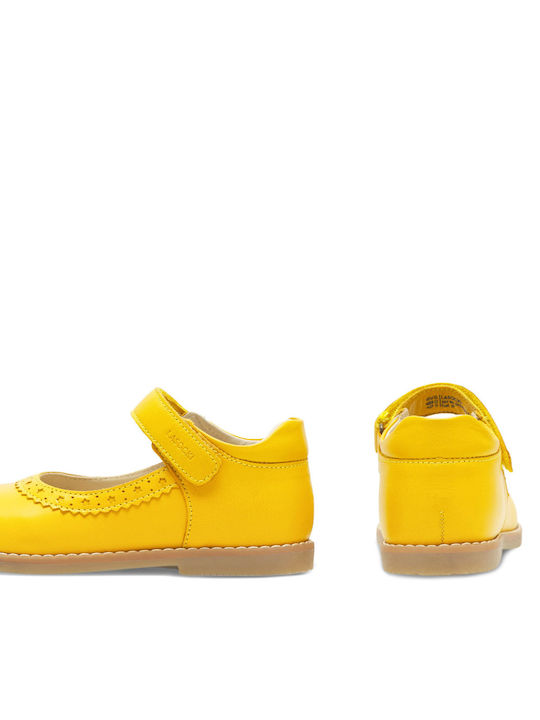 Kids Ballerinas with Hoop & Loop Closure Yellow