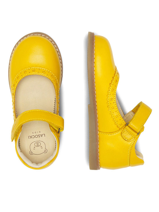 Kids Ballerinas with Hoop & Loop Closure Yellow
