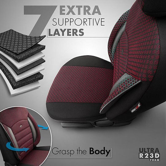 Otom 11бр Памук Sport Plus Design Червен / Черен