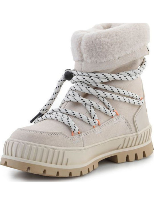 Pallashock Leder Stiefeletten Damen Beige