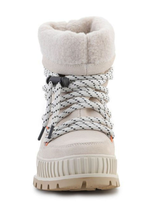 Pallashock Leder Stiefeletten Damen Beige