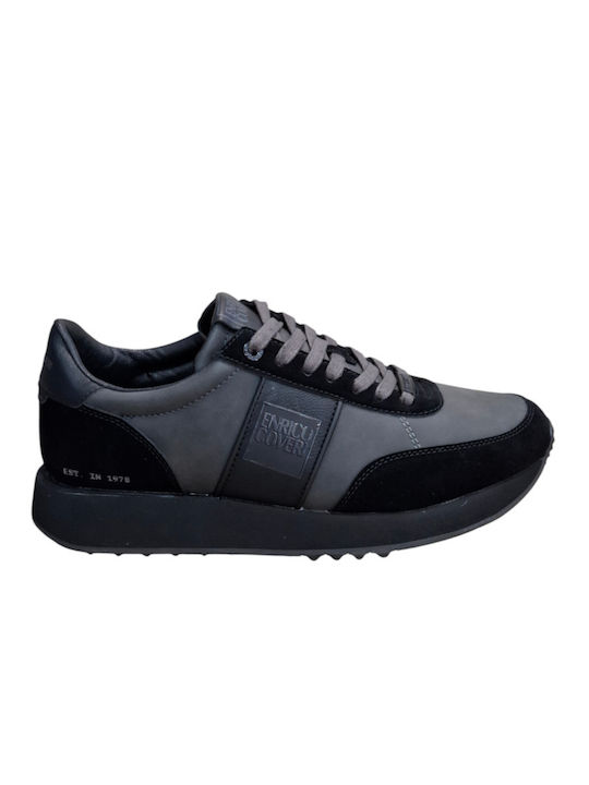 Enrico Coveri Bărbați Anatomici Sneakers NEGRU