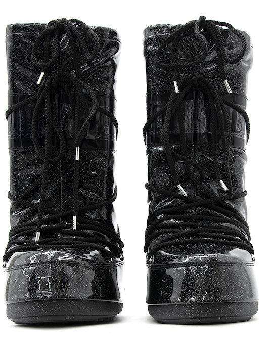 Snow Boots with Laces Black