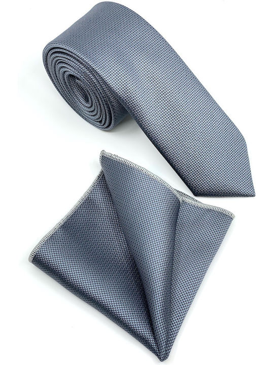 Legend Accessories Men's Tie Set Synthetic Monochrome in Gray Color