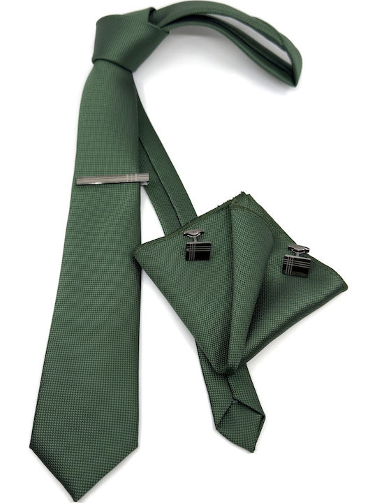 Legend Accessories Synthetic Men's Tie Set Monochrome Dark Green