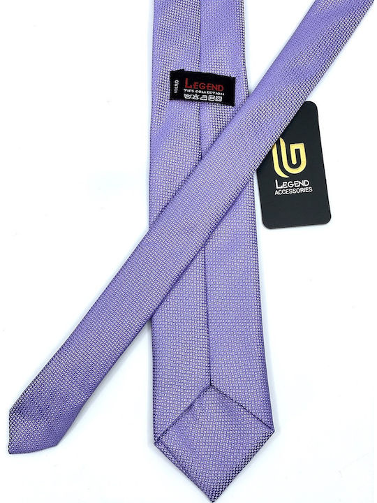 Legend Accessories Set de Cravată pentru Bărbați Sintetic Monocromie în Culorea Violet