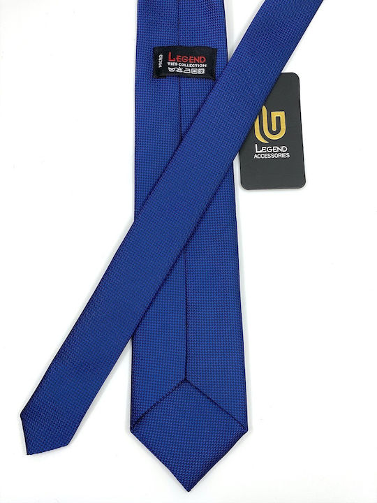 Legend Accessories Σετ Ανδρικης Γραβάτας Μεταξωτή Μονόχρωμη σε Navy Μπλε Χρώμα