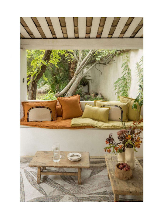 Vivaraise Coverlet Laly Orange 135cmx200cm Linen & Cotton