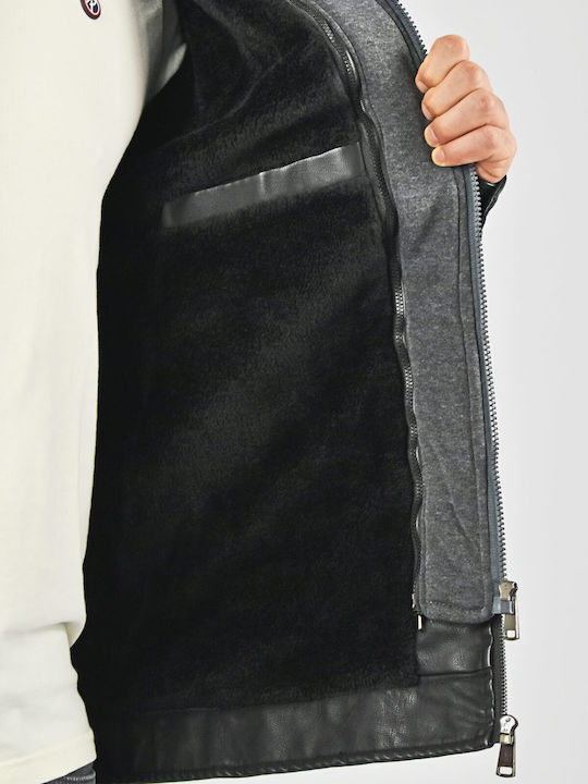 Synthetic Leather Black Jacket