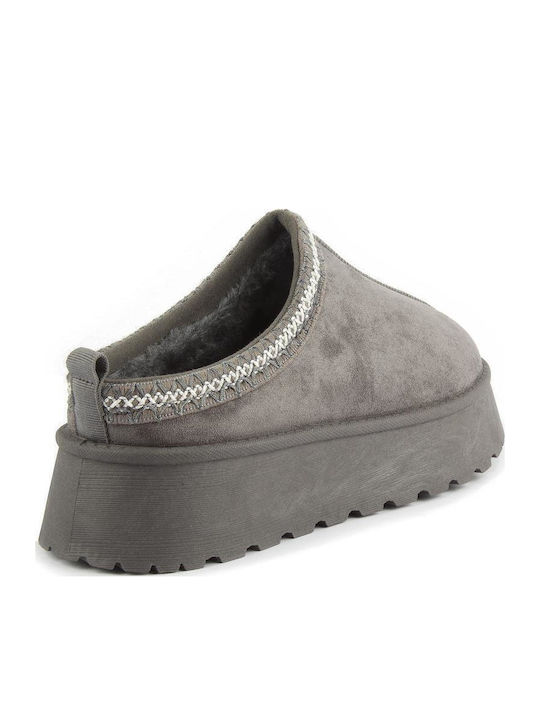 Suede Fur Slipper Fshoes Hh157.01 Fshoes Grey