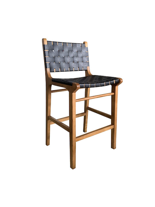 Ogygia Dining Room Wooden Chair Walnut/Black 45x38x97cm