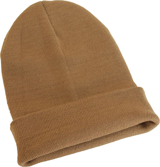 Beanie Unisex Beanie Gestrickt in Beige Farbe