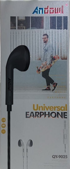Andowl QY-9025 Earbuds Handsfree Ακουστικά με Βύσμα 3.5mm Μαύρο